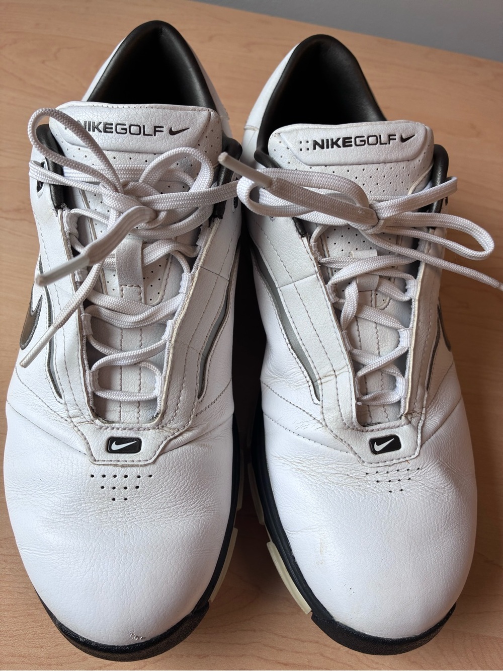Nike Men’s White and Black Golf Athletic Shoes